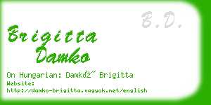 brigitta damko business card